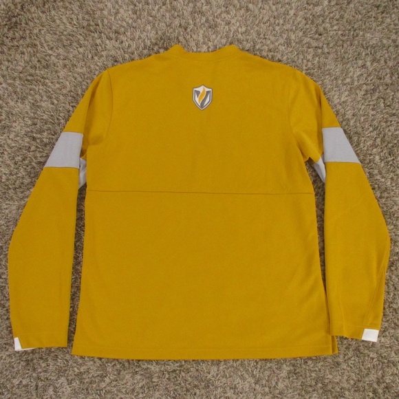 Valparaiso University Sweatshirt Men's Medium Yellow White 1/2 Zip Embroidered - Picture 2 of 10